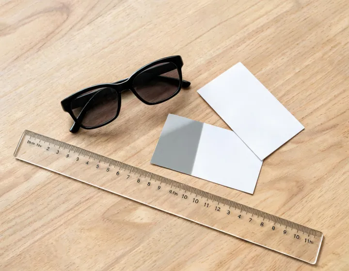 Polarized reading sunglasses size worksheet illustration